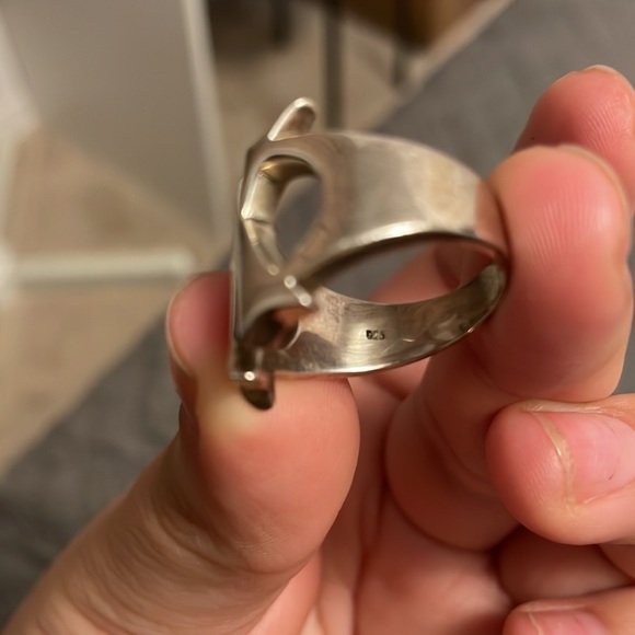 925 silver K ring - Picture 3 of 3